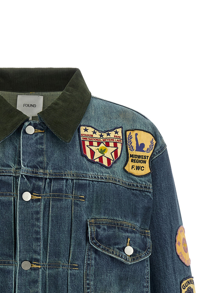 Found Patchwork Puffer Jackets - Blu | cc8d887d8cedbc4bc9a81d37af18a3edd3c355c2