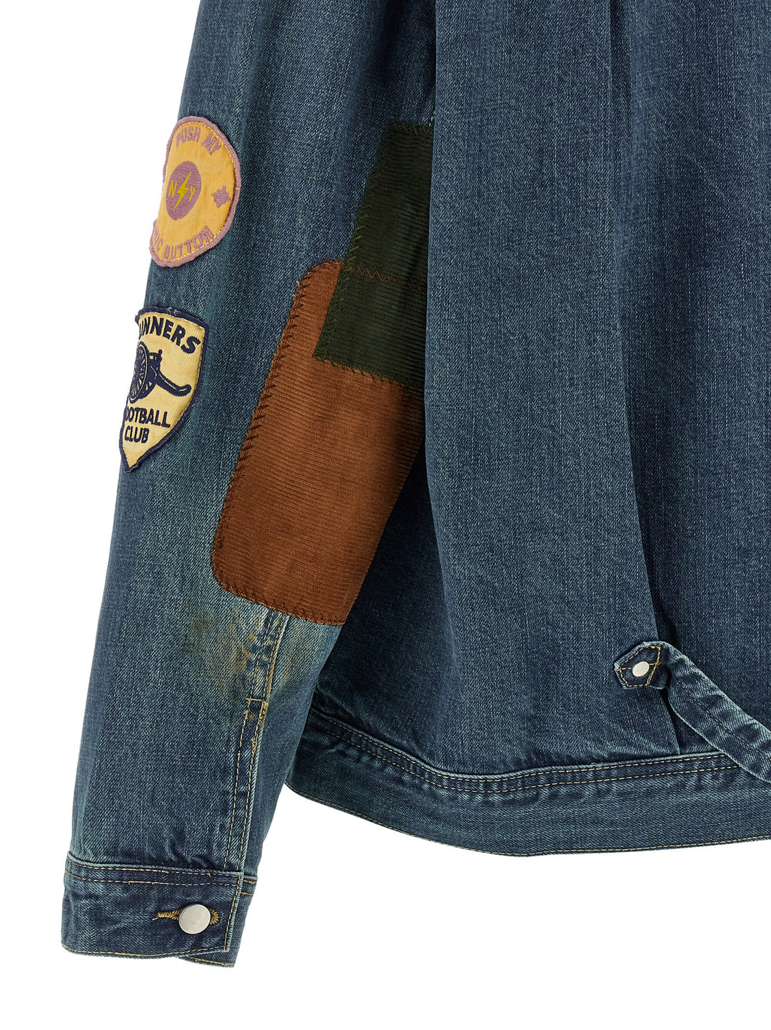 Found Patchwork Puffer Jackets - Blu | dcfa24b23f1cc5640d1d3fd14f95601b6ec02347