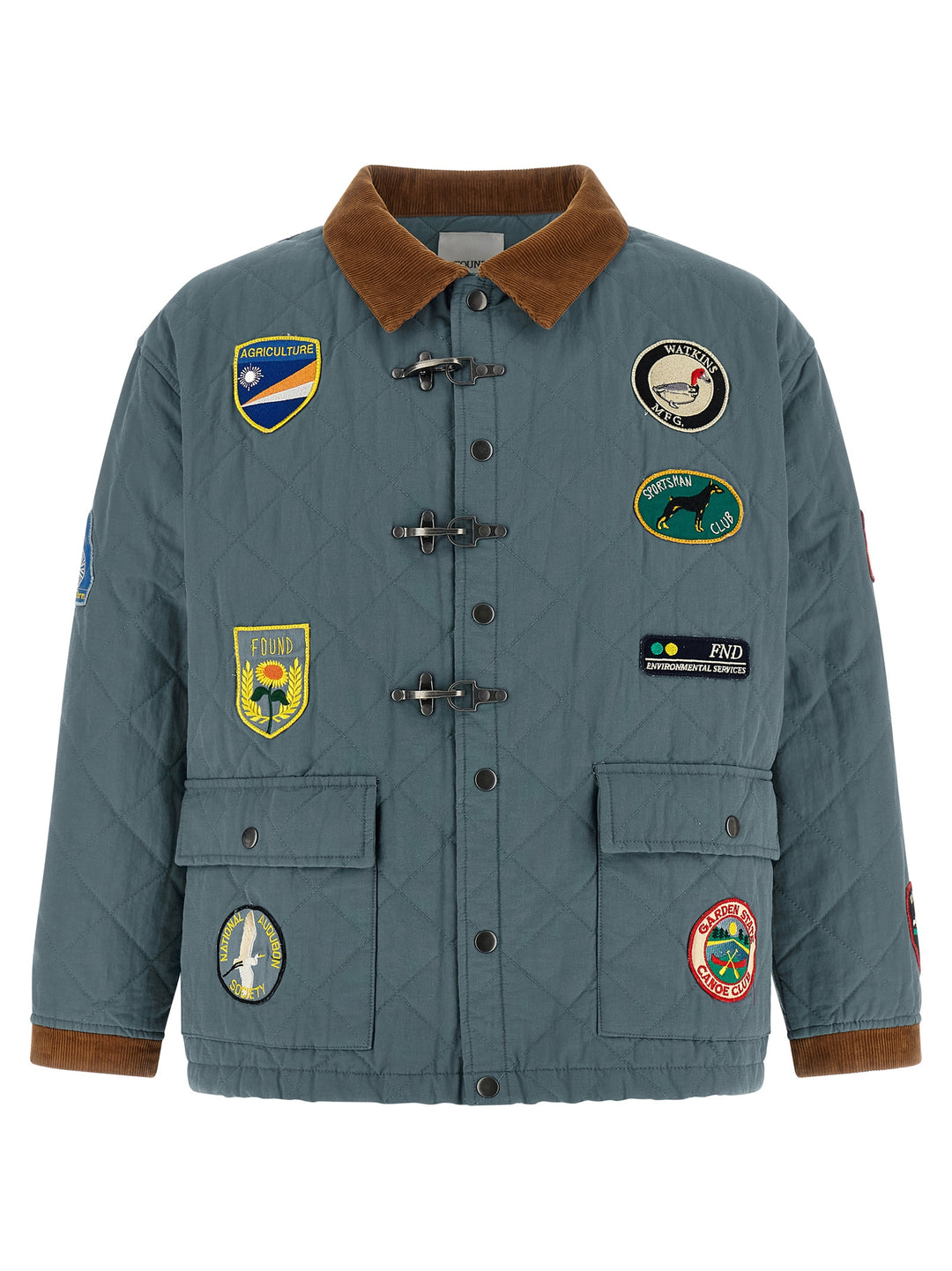 Found Farmstead Quilt Patch Puffer Jackets - Blu | 07e9c971057d538f258b42af4b273e367f88c0e9