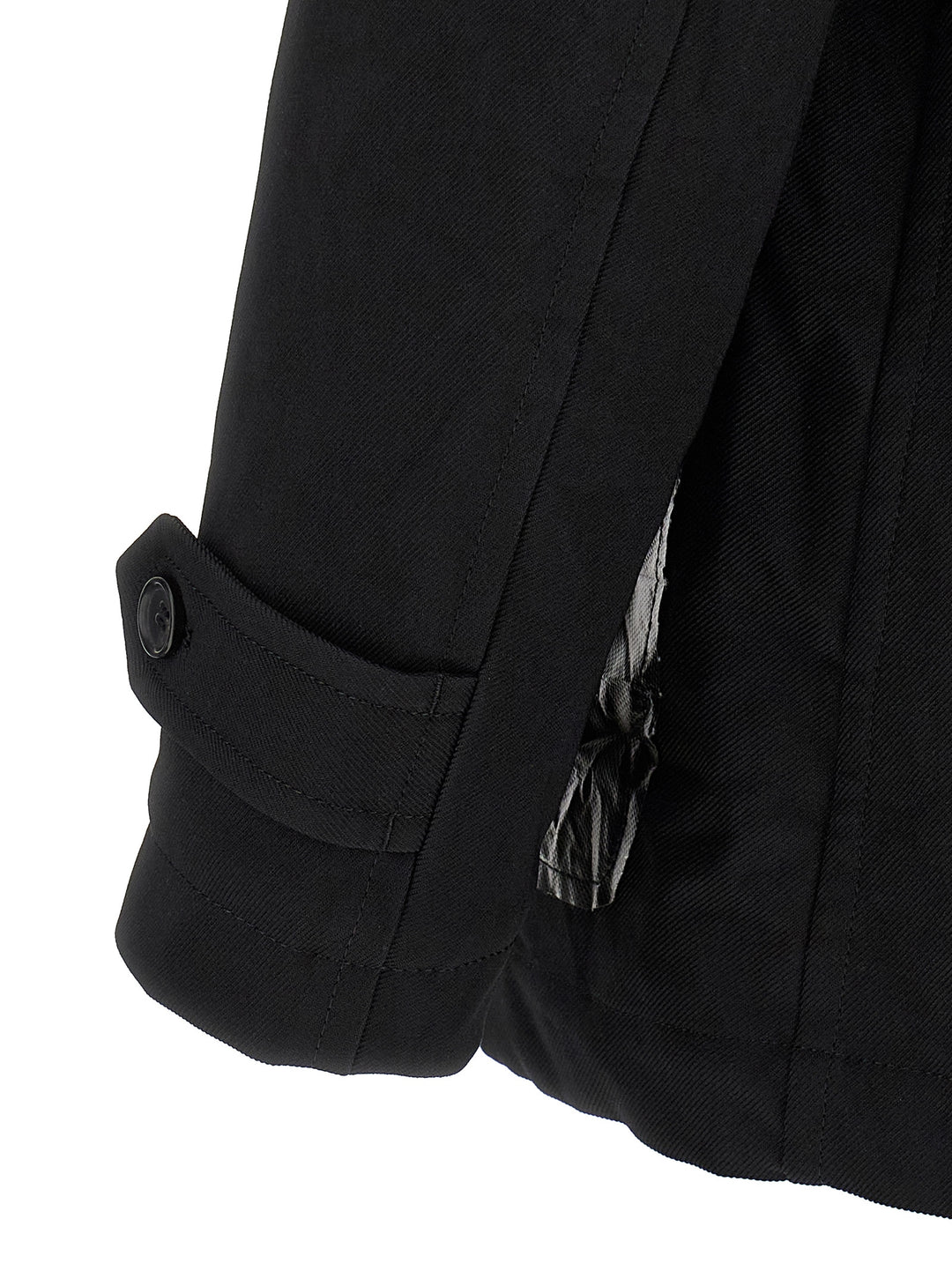 Comme Des GarçOns Shirt Double-Breasted Caban Trench e Impermeabili - Nero | 3ed0360cbecc5a2fd45d974dc7c9642b5dd73eca