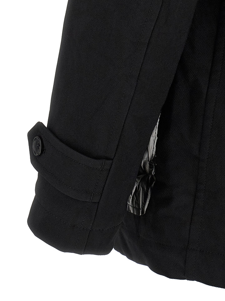Comme Des GarçOns Shirt Double-Breasted Caban Trench e Impermeabili - Nero | 3ed0360cbecc5a2fd45d974dc7c9642b5dd73eca
