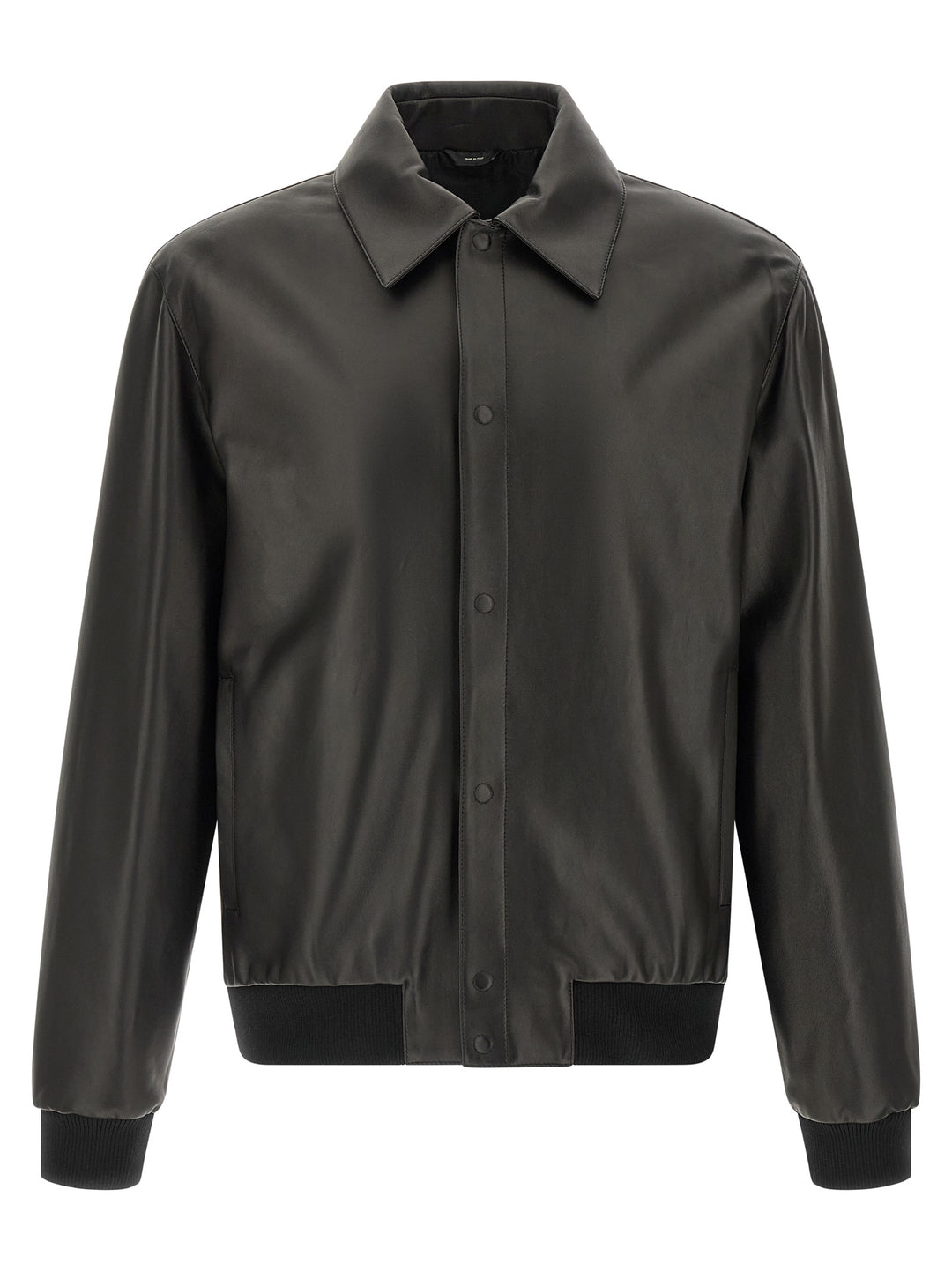 Fendi Leather Blouson Puffer Jackets - Nero | 86251c82cb3167a5412a8ada5442e57f183a2ef5