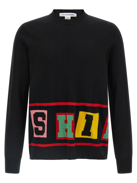 Intarsia Sweater Maglioni Nero