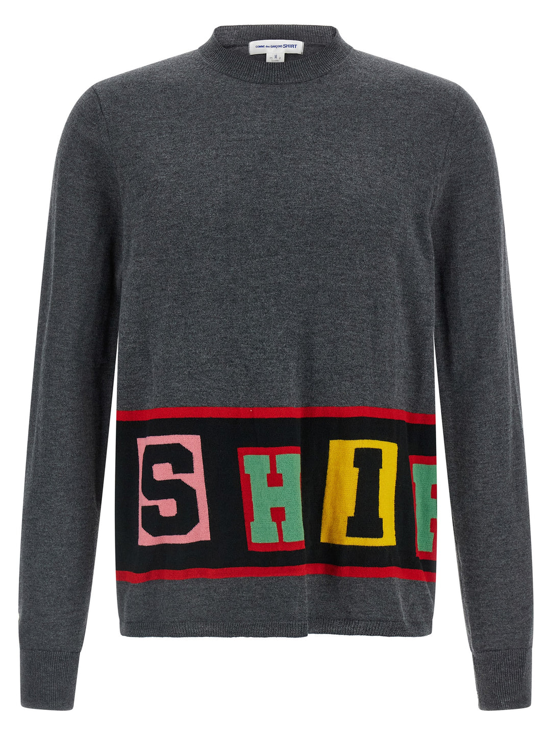 Comme Des GarçOns Shirt Intarsia Sweater Maglioni - Grigio | 3978292d1ea5a82b978a6a2df890b3c5cd673d1d