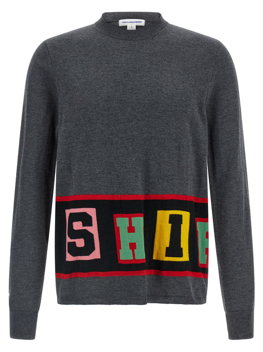 Intarsia Sweater Maglioni Grigio