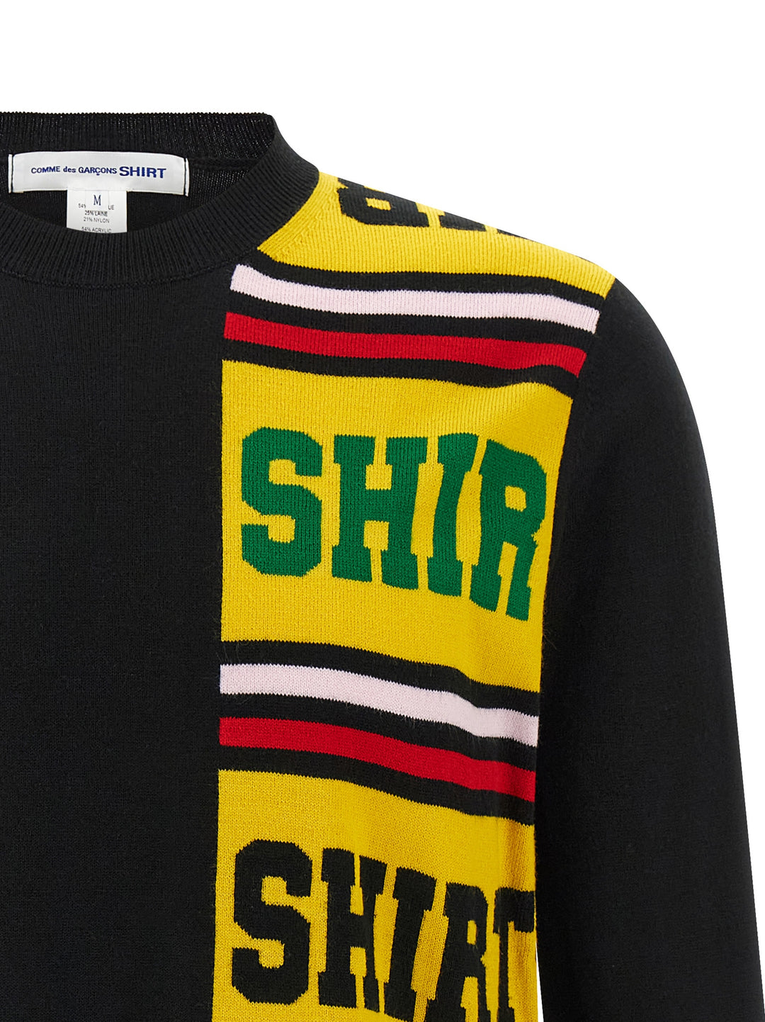 Comme Des GarçOns Shirt Intarsia Sweater Maglioni - Nero | 310588aa65f4001954cb0ac9657a711528af0a32