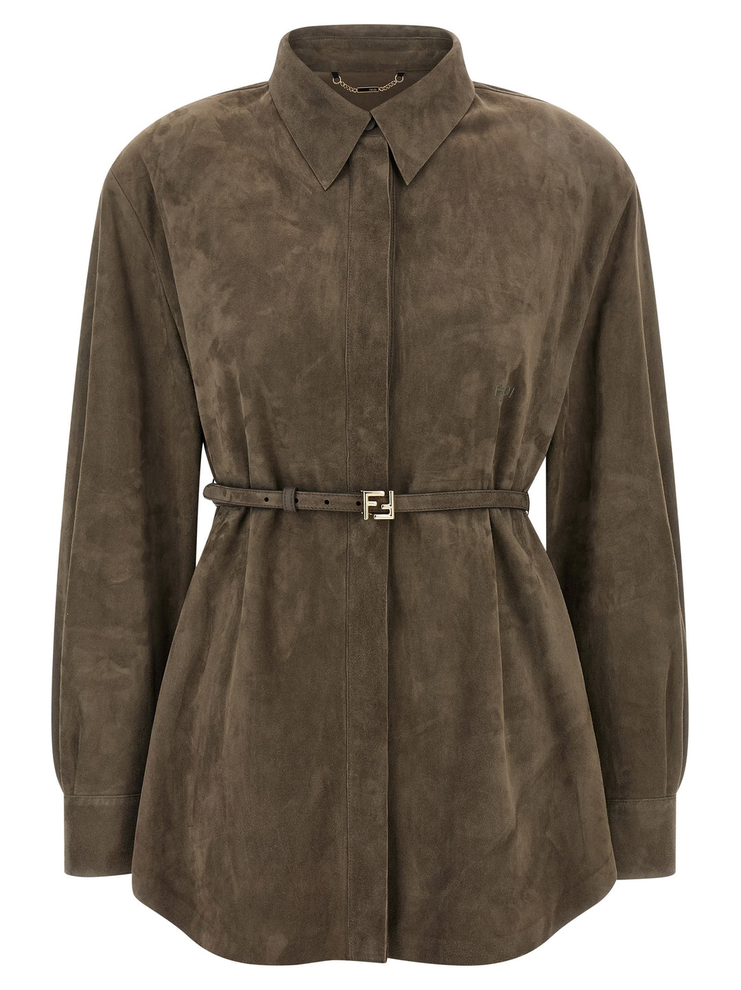 Fendi Suede Shirt Camicie - Grigio | 1d613e32aa5402fd10e37cbbbee6af4a317cd7a9