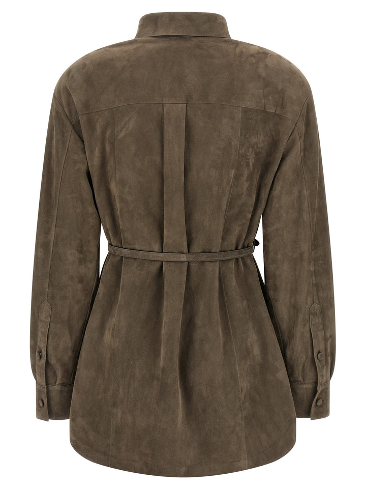 Fendi Suede Shirt Camicie - Grigio | a831718f9631b3ec1983d85230e61d6b7ae3aa1c