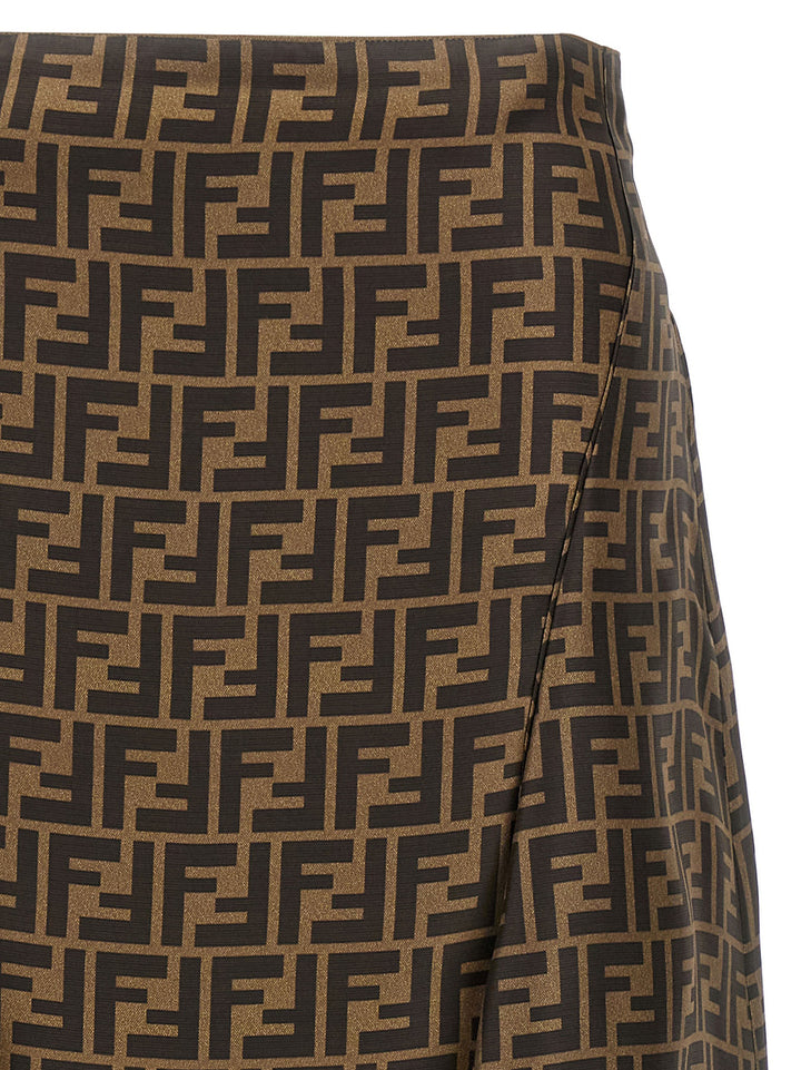 Fendi Ff Skirt Gonne - Marrone | 180264629ab7f94206ec1d2518a16181b8668c4c