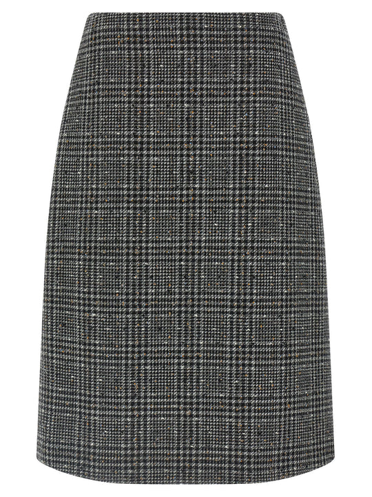 Tweed Skirt Gonne Grigio