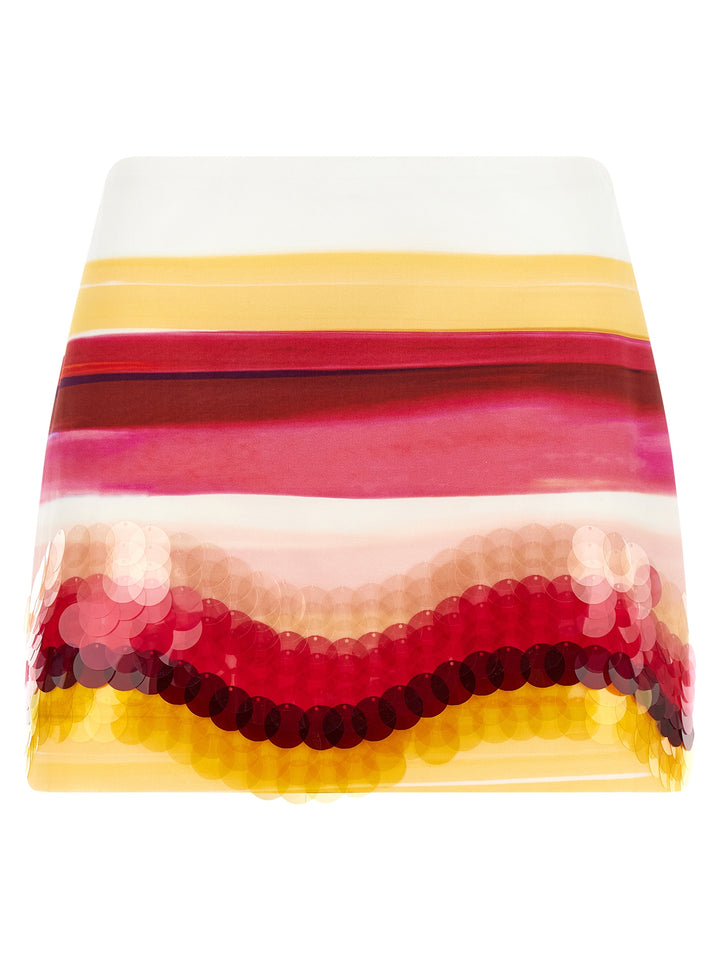 Fendi Striped Cotton Skirt Gonne - Multicolor | 31013ac78f660284b37057ae84b69ecde8568892