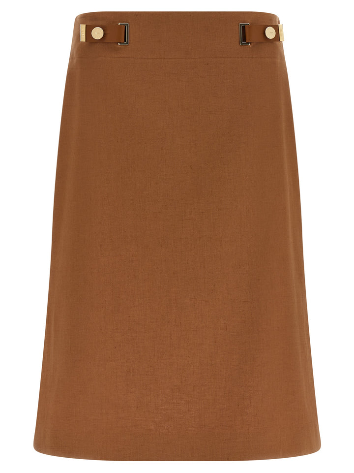 Fendi New Linen Gonne - Marrone | 4bc9ae2687813902a26c7101f77dfdd9b017229a