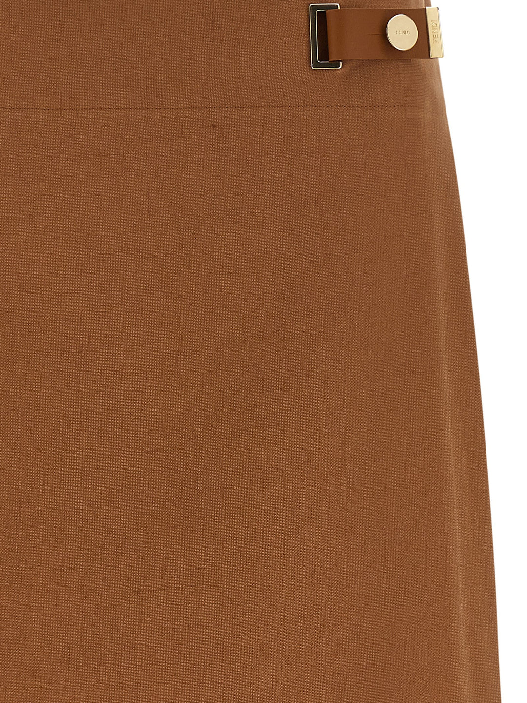 Fendi New Linen Gonne - Marrone | be15b9439bd05c8c0e38317512de4410b92276b5