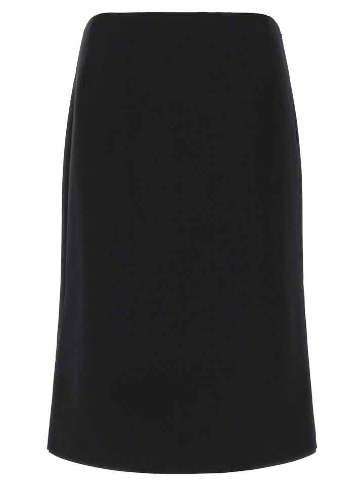 Fendi Skirt With Slits Gonne - Nero | fff71636bfd37ed0cc1764ad0ce5fee40e6baefd
