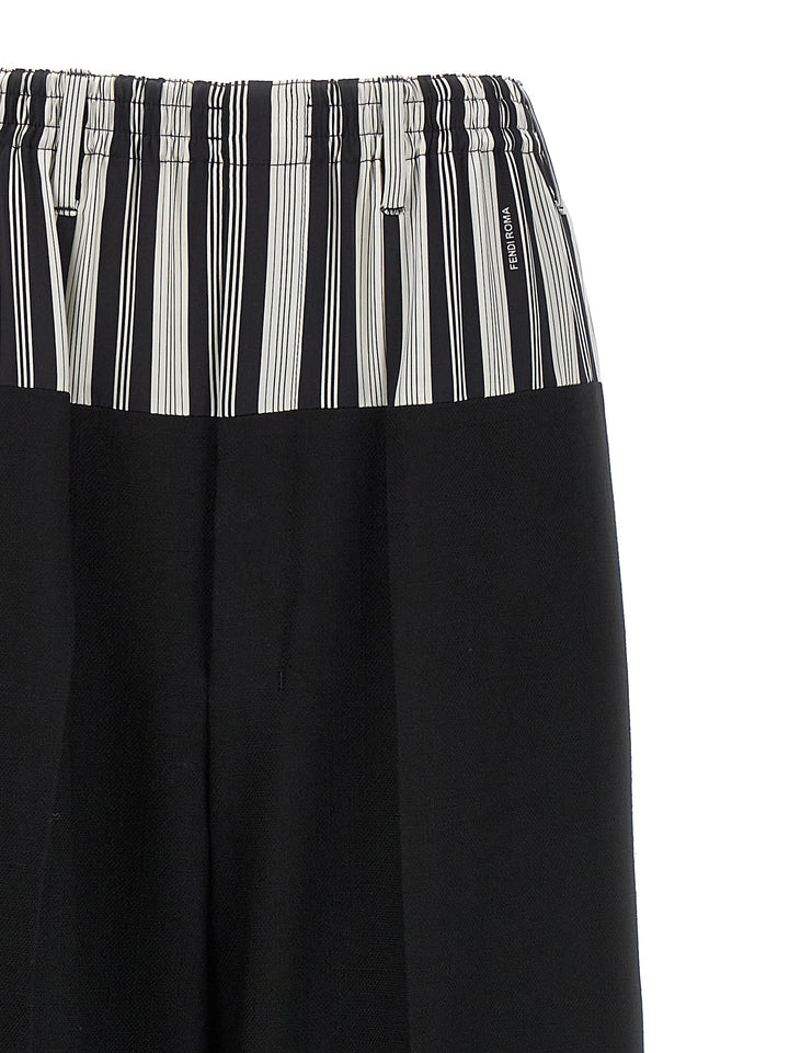 Fendi Basque Trompe L'oeil Pantaloni - Nero | b27fc0aa937a8f51fdf0ca3e8474bb615d906d2a