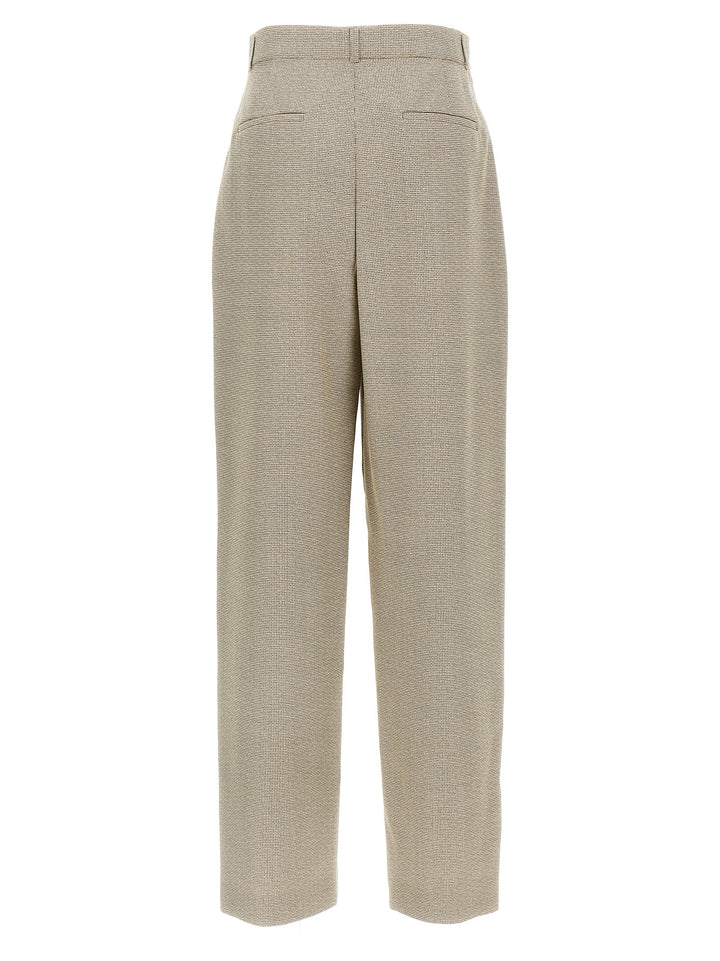Fendi Micro Check Trousers Pantaloni - Beige | d7a9bd662fd9bdac922ad1203d8396a0b4e54781