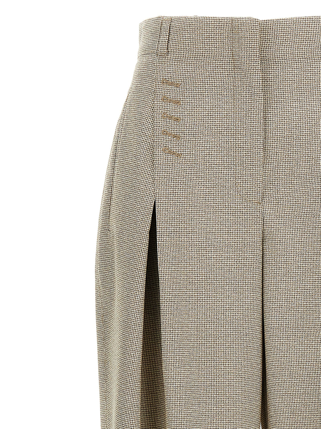 Fendi Micro Check Trousers Pantaloni - Beige | 961f92abab877bbaeb2fe88fd642509a7d1f92b4