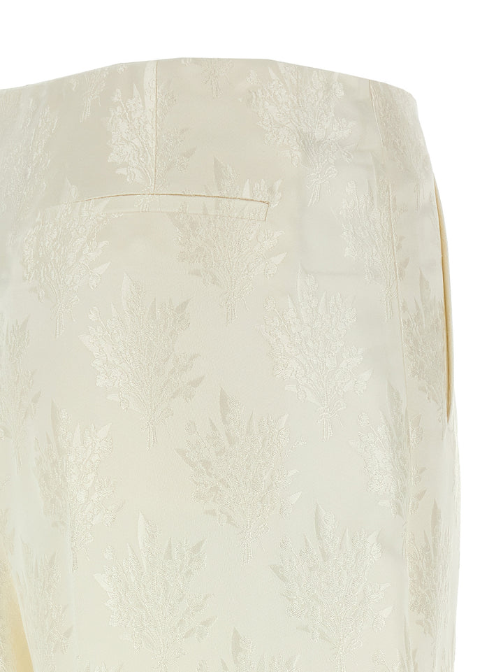 Fendi Bouquet Pantaloni - Bianco | d80c3526ffaf61a4373efafcb28011e658aa75dd
