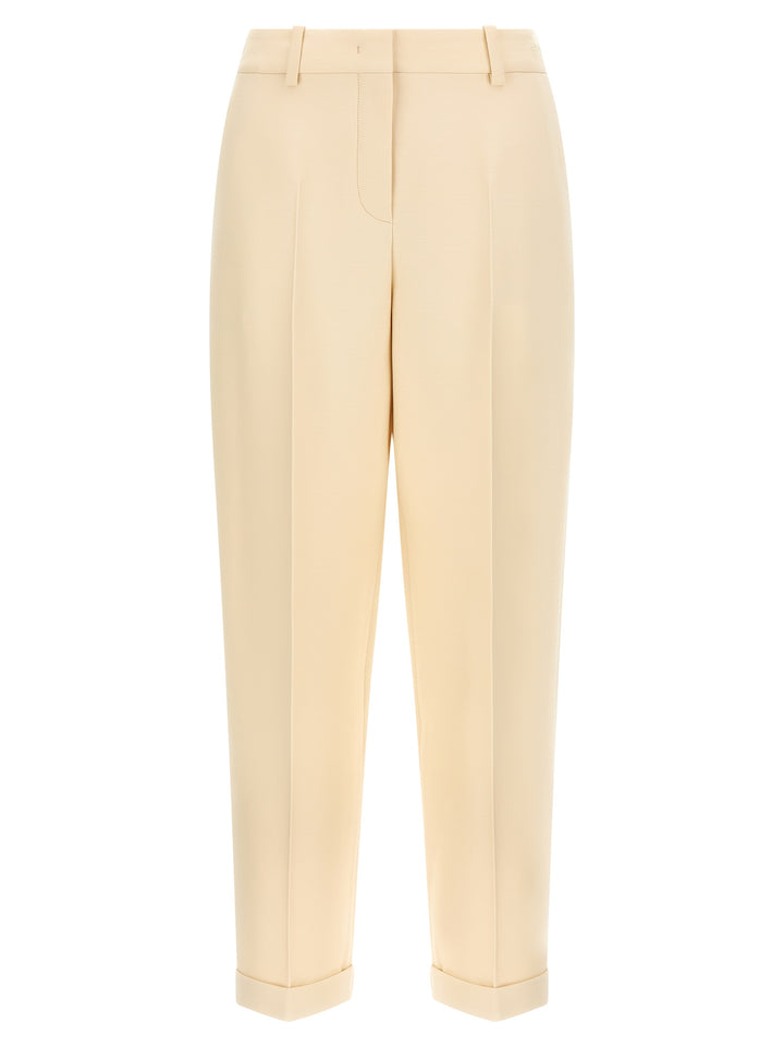 Fendi Wool And Silk Pantaloni - Beige | ec782ac3b22df19b502a5157ca63a01bbe333006