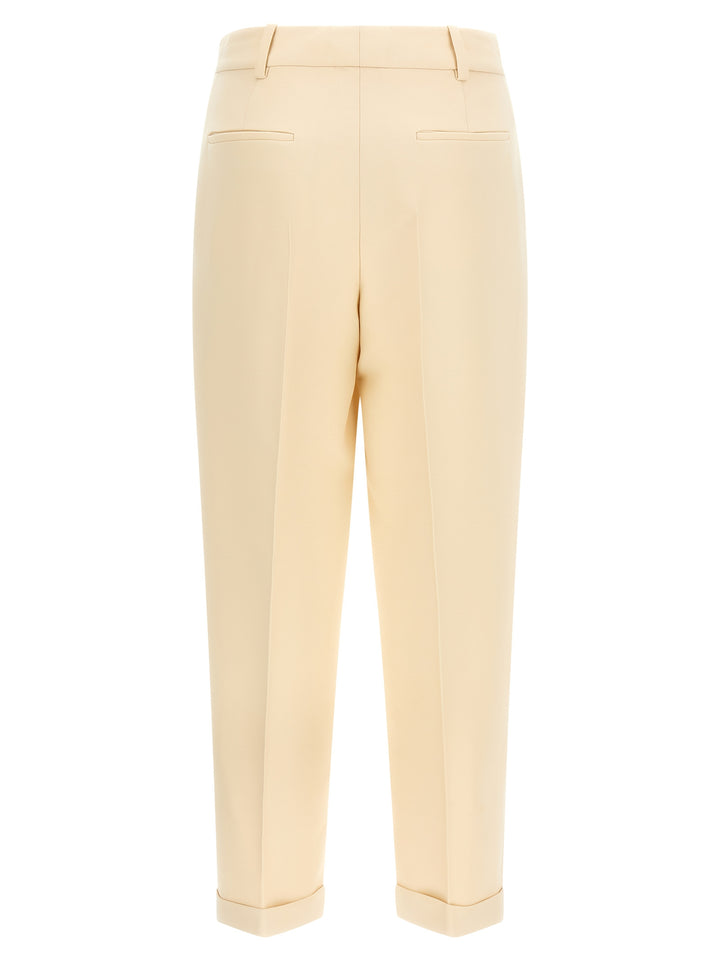 Fendi Wool And Silk Pantaloni - Beige | edf0343dd6bb8e22d09e405d351695afd312ce90