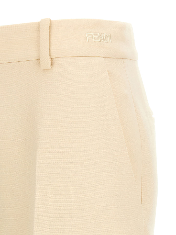 Fendi Wool And Silk Pantaloni - Beige | bf343991e0167d37d0abfbd7fee9b3efe21606ac