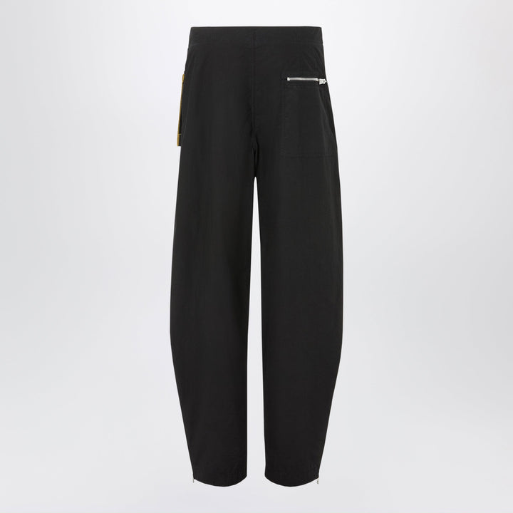 Fendi Black Cargo Trousers In Parachute Canvas