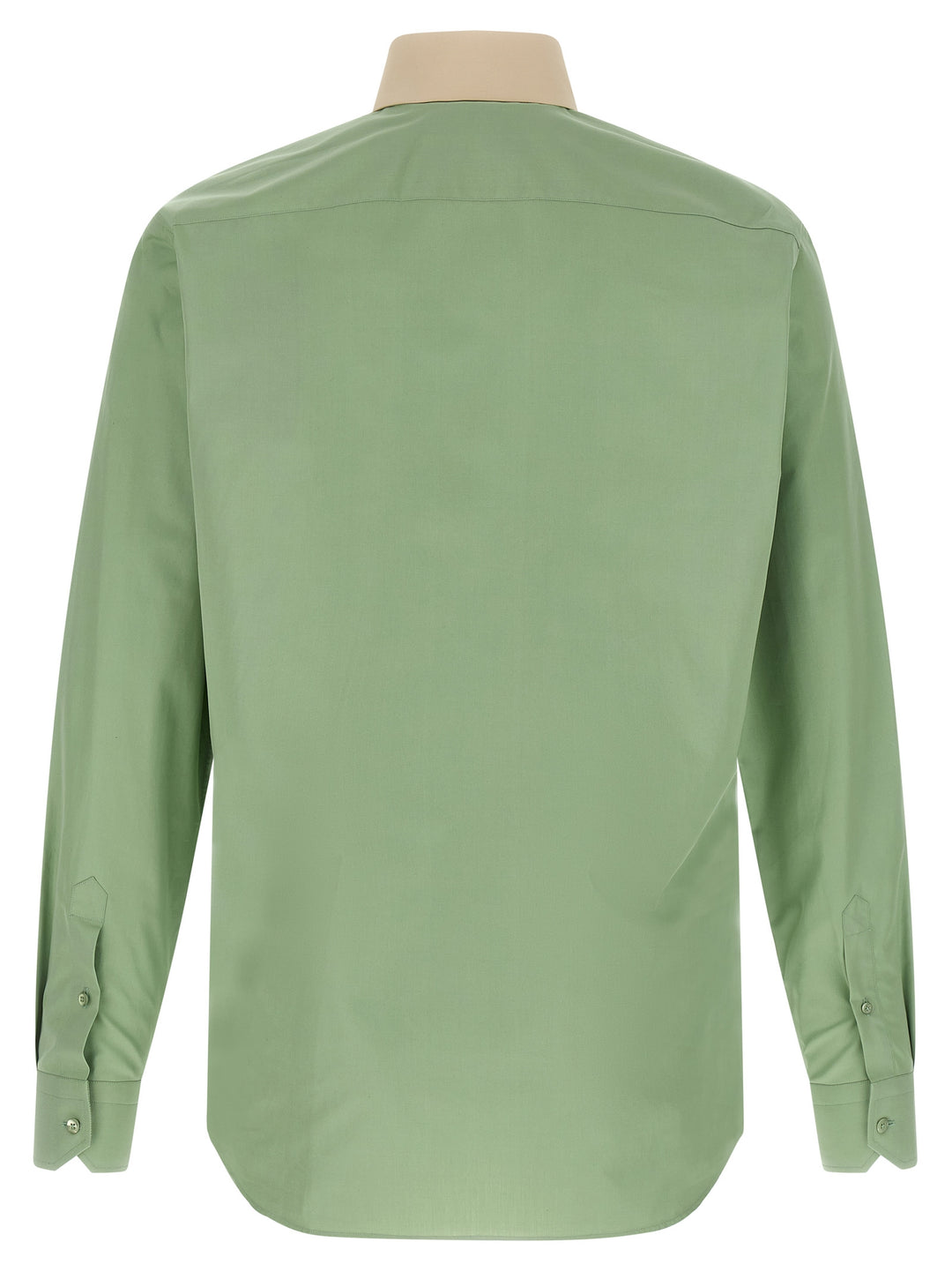 Fendi Contrast Collar Shirt Camicie - Verde | b38f81eec03bb22b22925476e22d6c522fcd5abd