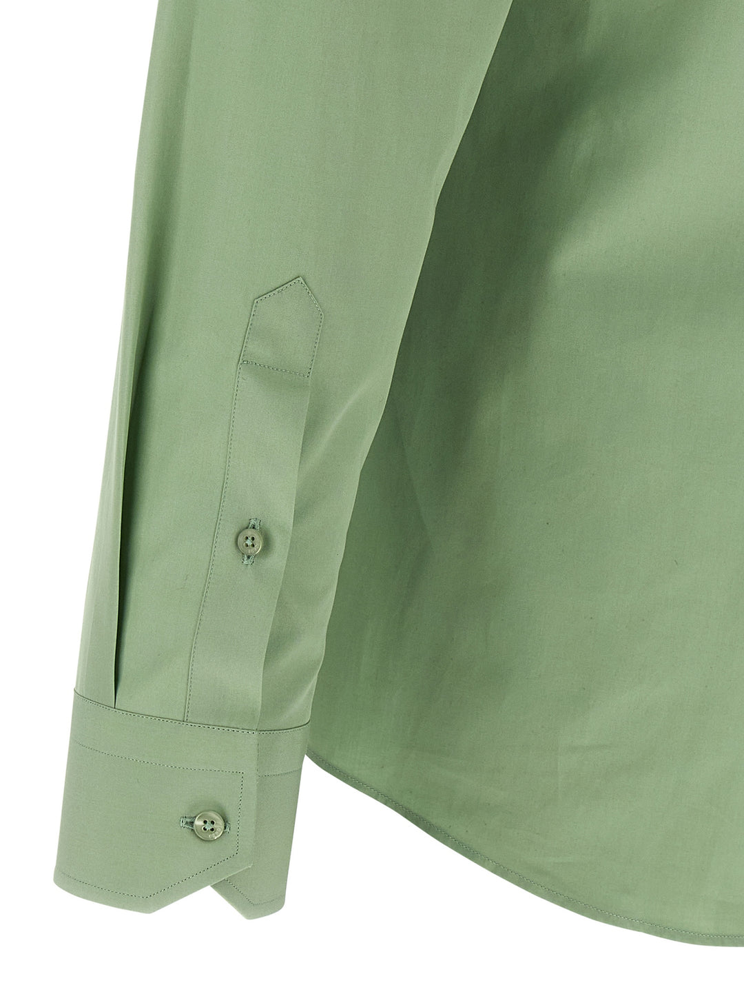Fendi Contrast Collar Shirt Camicie - Verde | 4d8bd1275140b242246d19ba23b8e833ff14e6a1