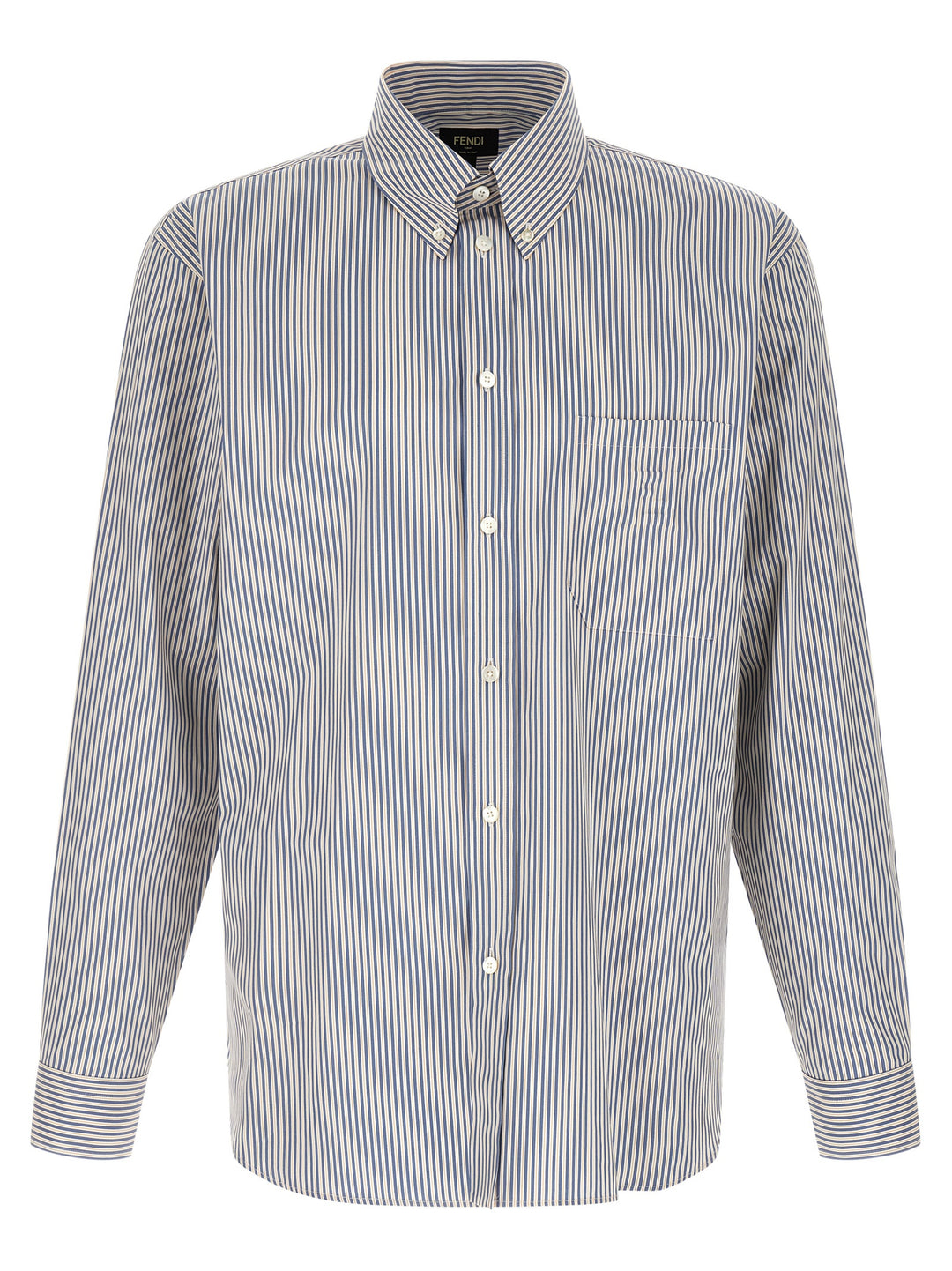 Fendi Striped Button-Down Shirt Camicie - Blu | 063934aa6d213eef35d1cd970634e6f7d130cd31