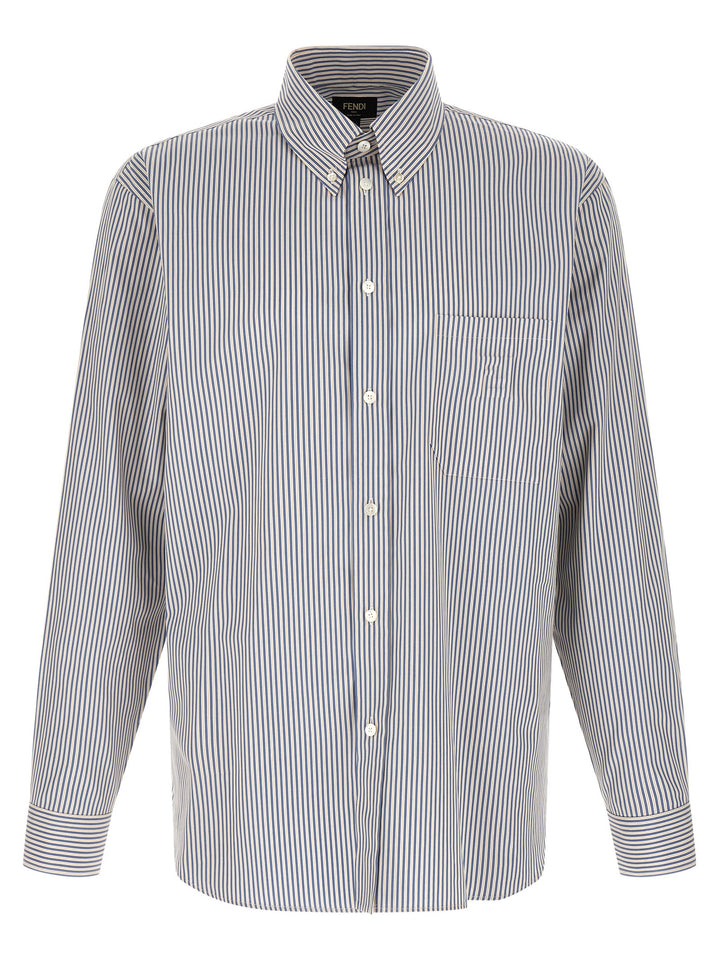 Fendi Striped Button-Down Shirt Camicie - Blu | 063934aa6d213eef35d1cd970634e6f7d130cd31