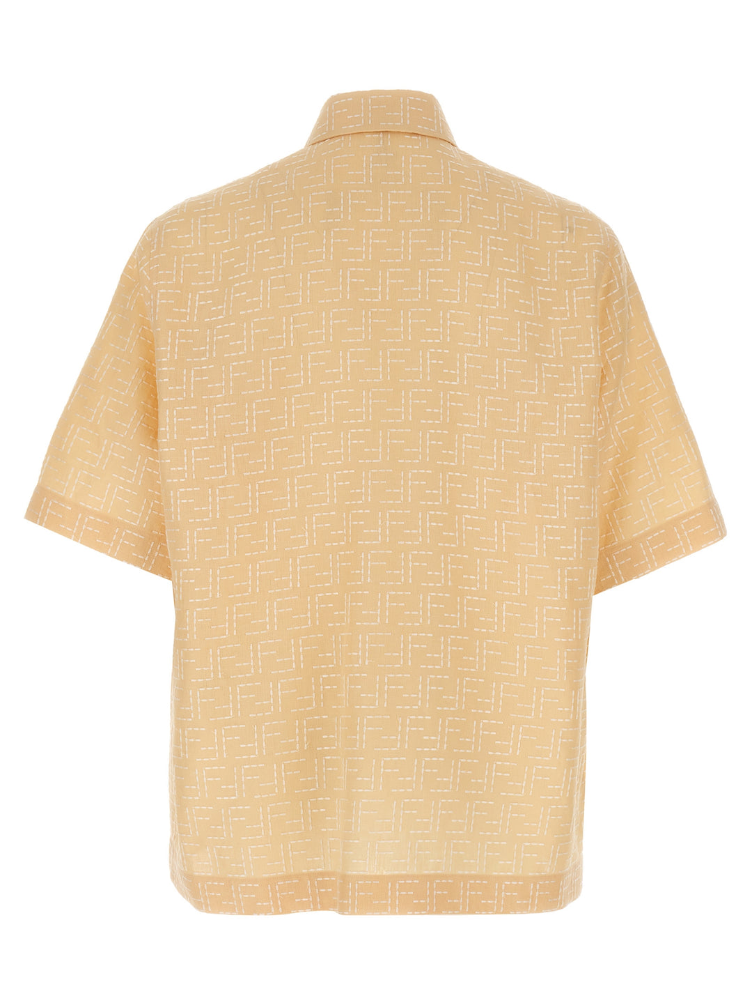 Fendi Ff Jacquard Shirt Camicie - Beige | c52e255a82a4499a5644e9f28a0edb5f298b88a5
