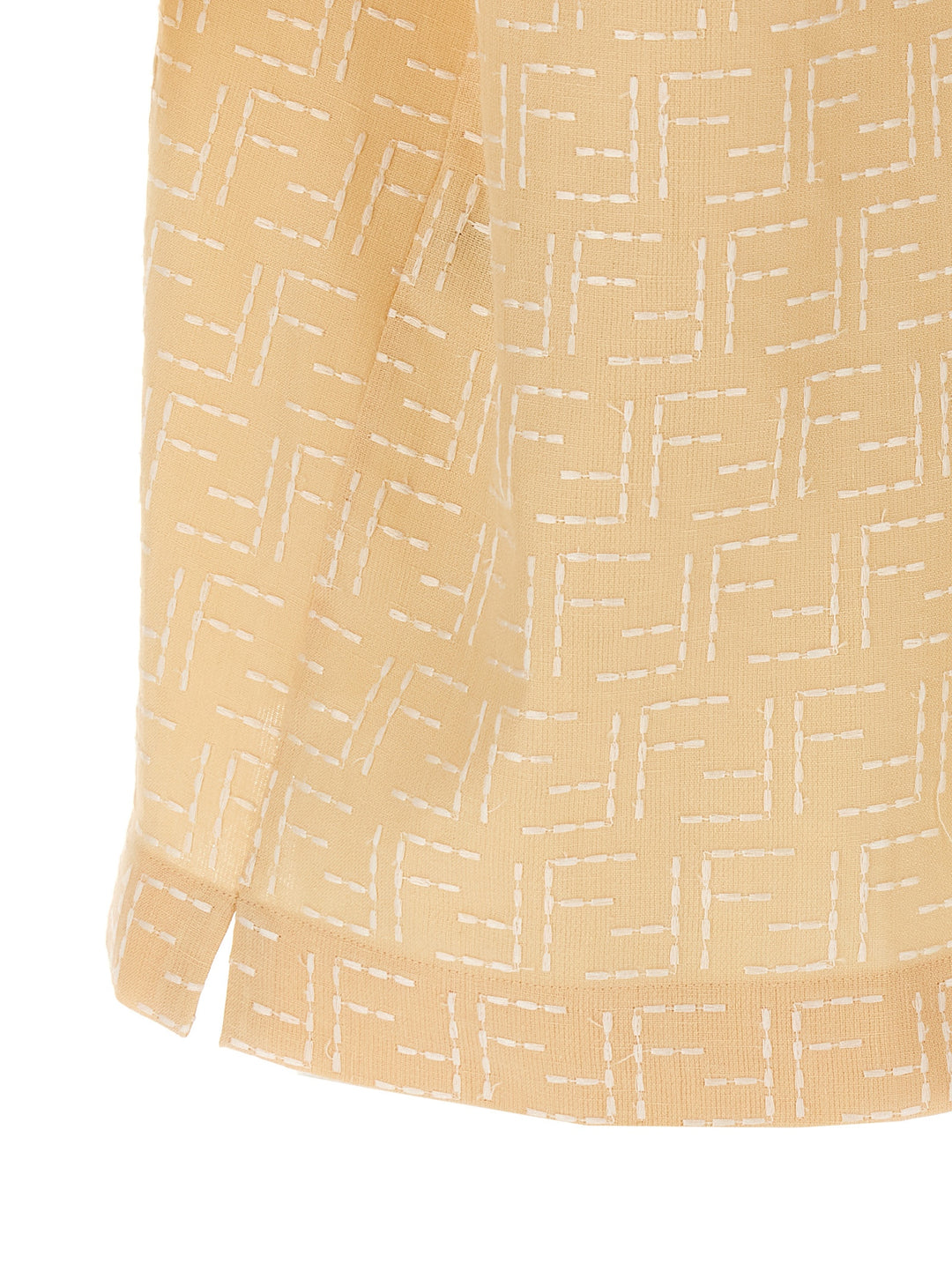 Fendi Ff Jacquard Shirt Camicie - Beige | d9ffbc5bd5f3e8b2d6c76246e869536b94585428