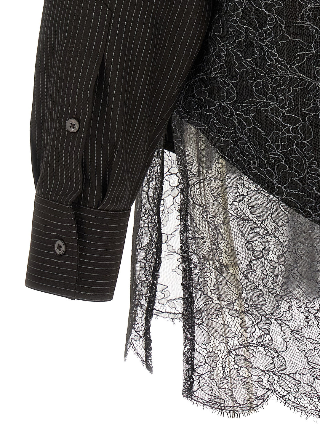 Fendi Wool And Lace Shirt Camicie - Marrone | 0105e40d76f4a7699d972900c6c679ed912bd31f