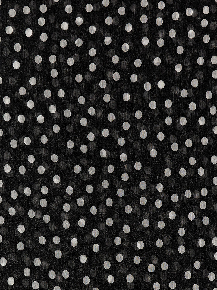 Dolce & Gabbana Polka Dot Chiffon Scarf Sciarpe - Bianco/Nero | 3732bd4546ee73ff8ad59055b72aeff34b94d915