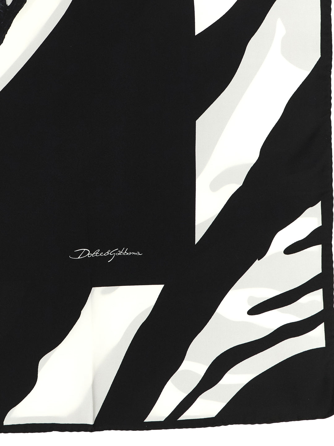 Dolce & Gabbana Zebra Print Scarf Sciarpe - Bianco/Nero | c75c3804b4ef087950b3228fbcb9be6d63095cfc