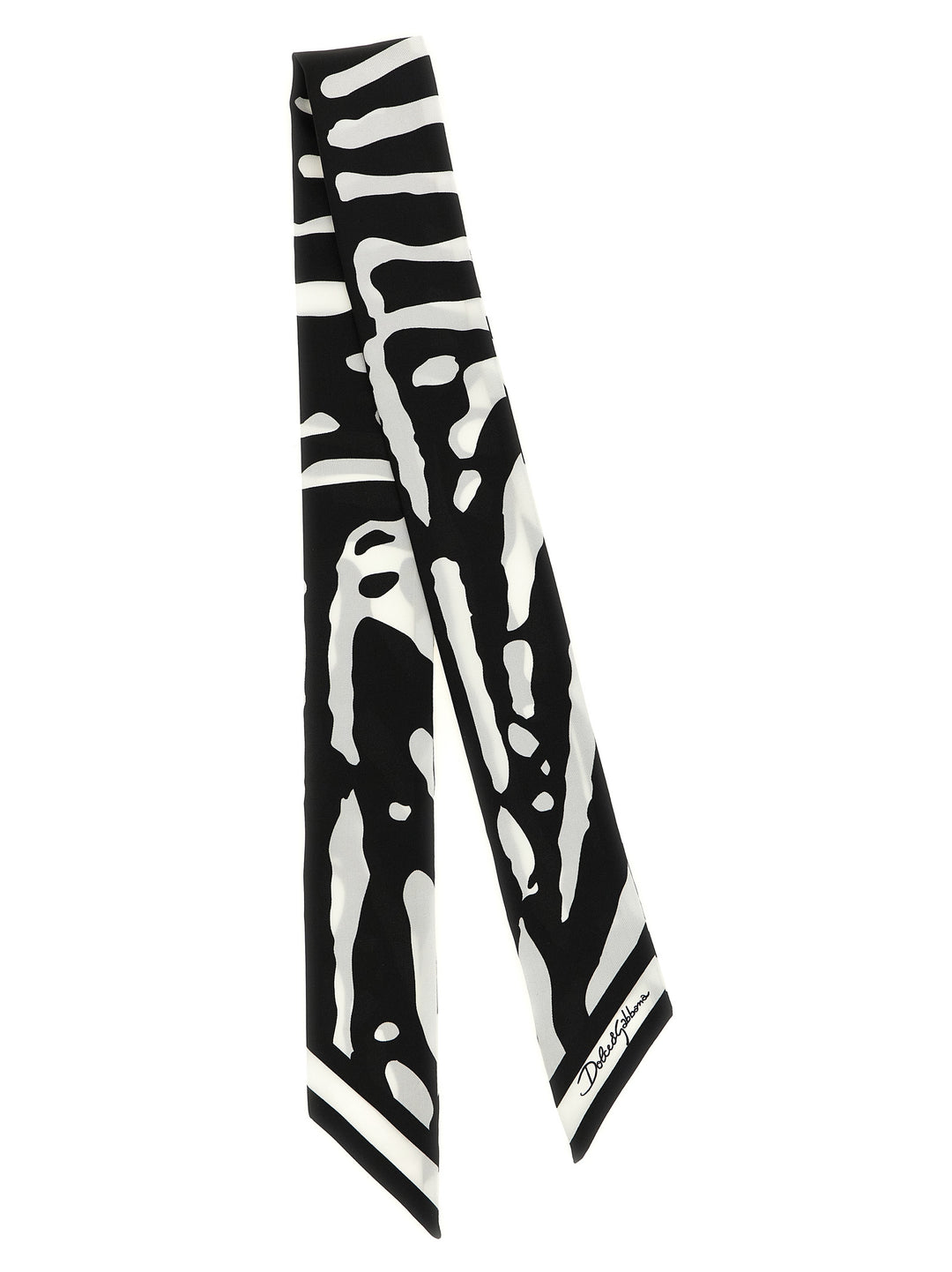 Dolce & Gabbana Zebra Print Scarf Sciarpe - Bianco/Nero | e0364b52e75c59fb2383dd8f2b7aea31a0af1f05