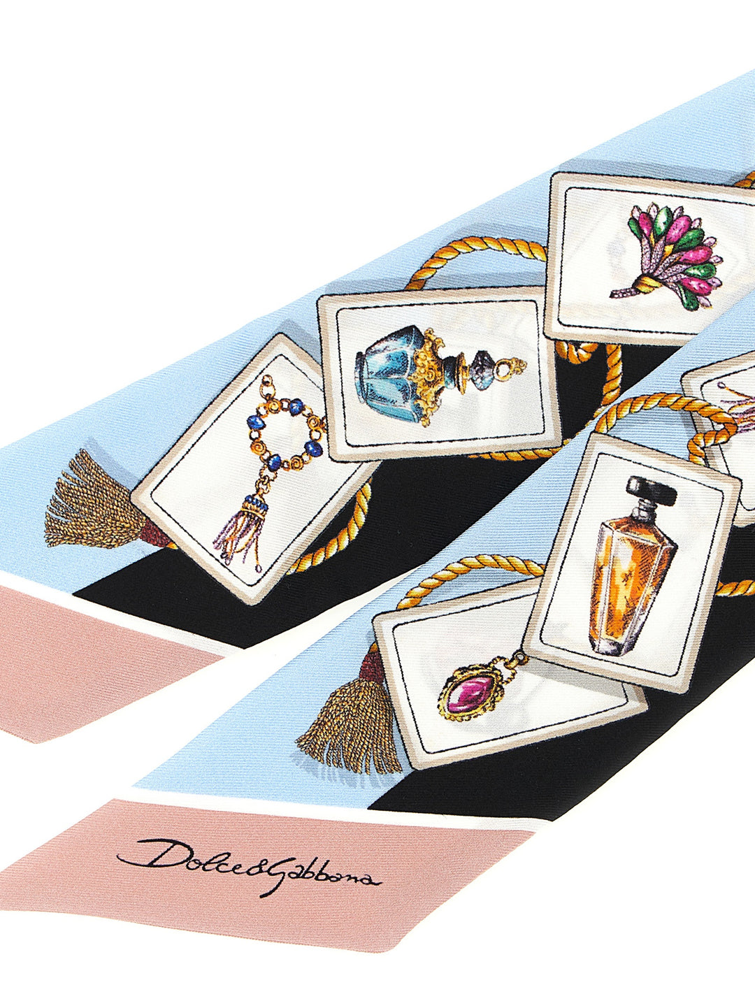 Dolce & Gabbana Silk Bandeau Sciarpe - Celeste | 296a578f358660742febe5b7b4d09604a56a7a43