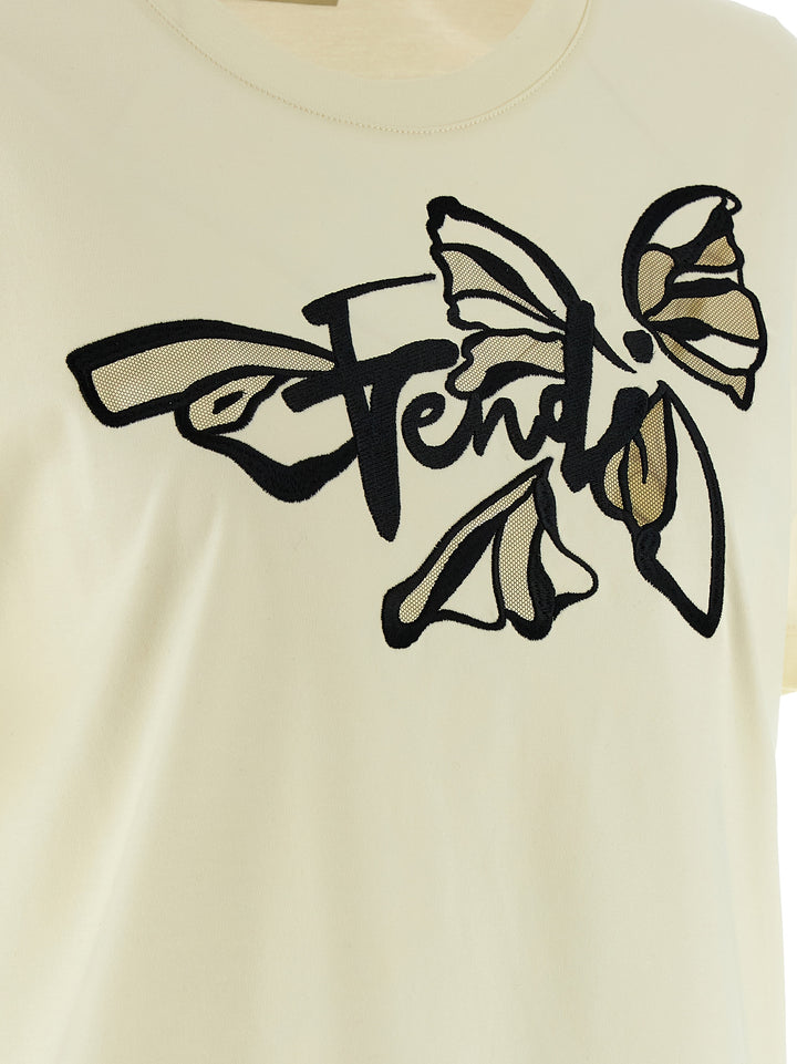 Fendi Nightfly T shirt - Beige | 3874cb9b8378d759bec8bd2a7bd87349c8b3a587
