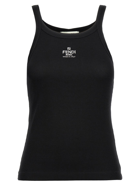 Logo Tank Top Top Nero