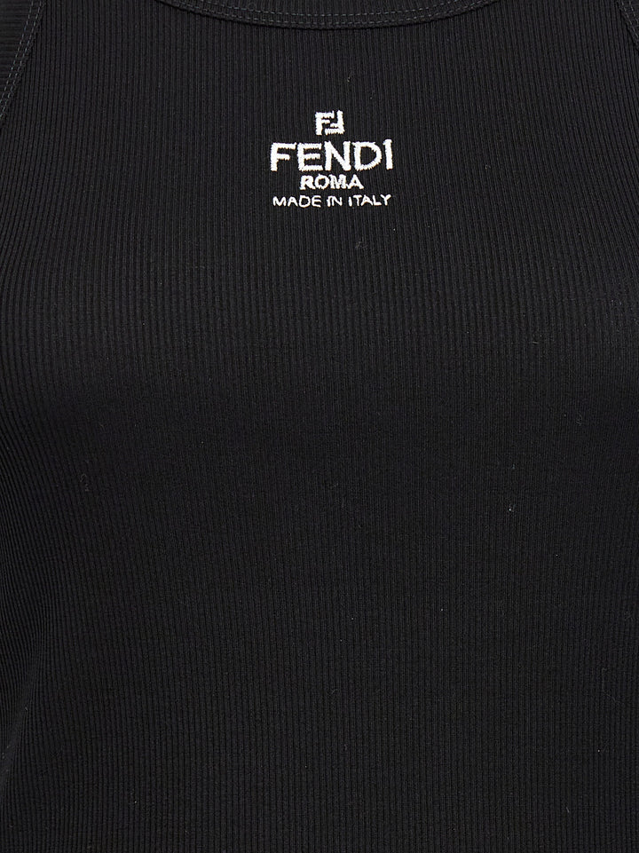 Fendi Logo Tank Top Top - Nero | a80a4ba613e86fc5fa4b1ced0d5dd77d8fdeabfe