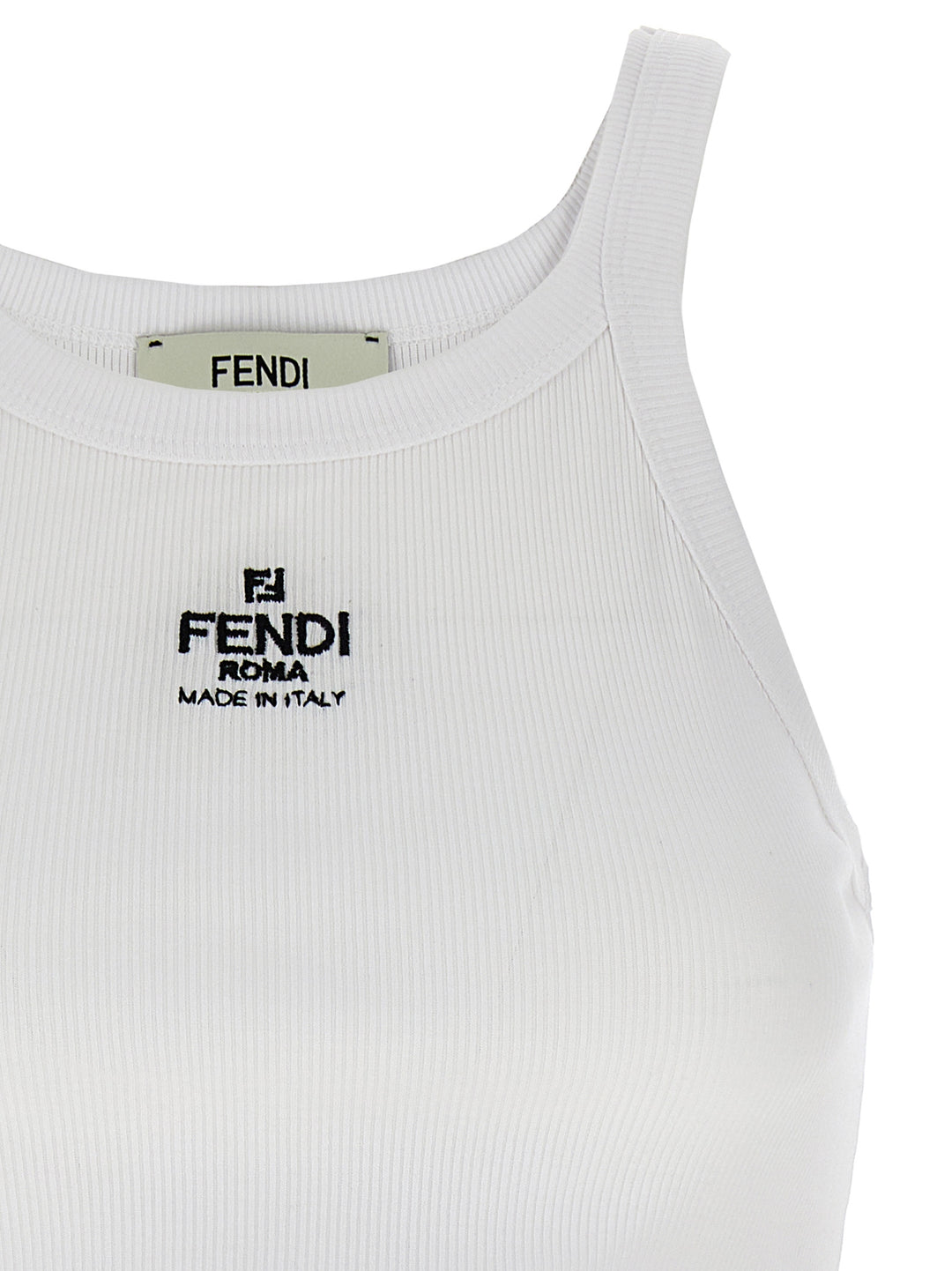 Fendi Top Logo Top - Bianco | 326fc423b0e79a08cbf5a04b884a576b80fd21d3