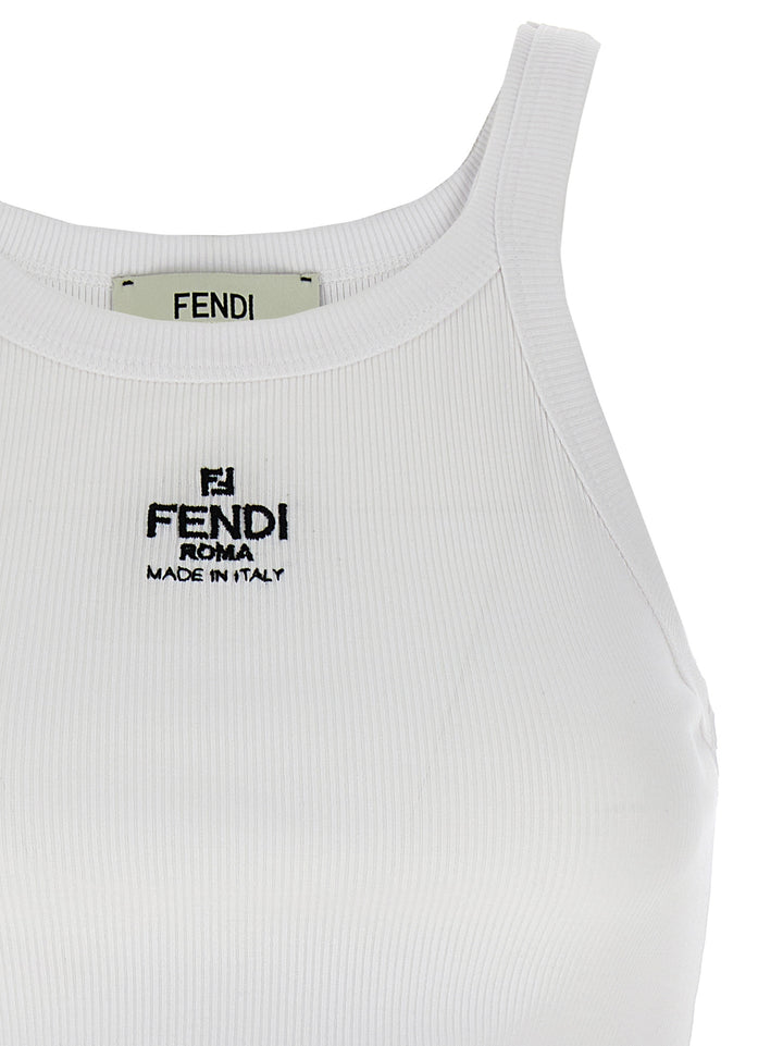 Fendi Top Logo Top - Bianco | 326fc423b0e79a08cbf5a04b884a576b80fd21d3