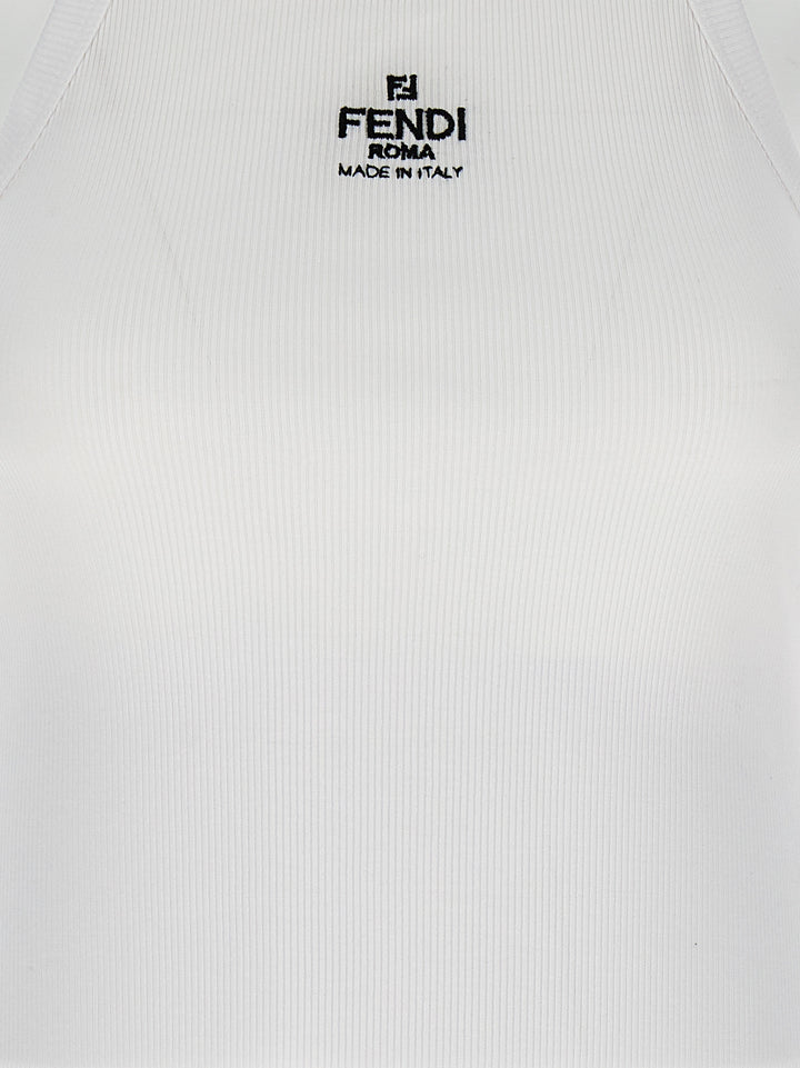 Fendi Top Logo Top - Bianco | 8979fae4af9dc7d321ced44cfb9fd74c0f9262e4