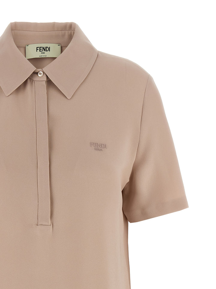 Fendi Silk  Shirt Polo - Rosa | ddef2f82eda4c1a18c001d2eb8757458348afc6d