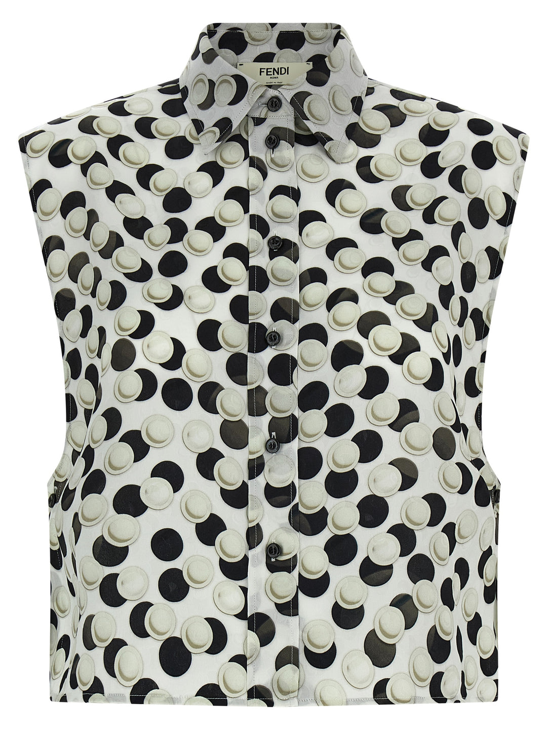 Fendi Polka Dot Crop Top Top - Multicolor | 6ba3284bbad19713d54c062e36e639c8fdcc0a9c