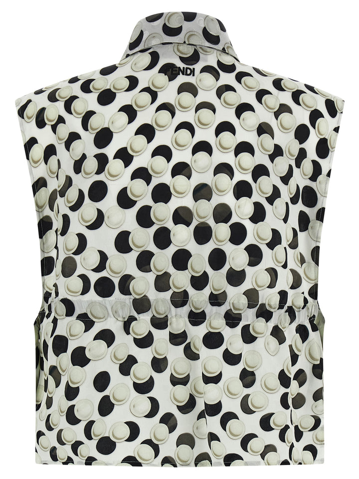 Fendi Polka Dot Crop Top Top - Multicolor | 229c733c1d53c2516aa052221ccc4c835e11e1d4