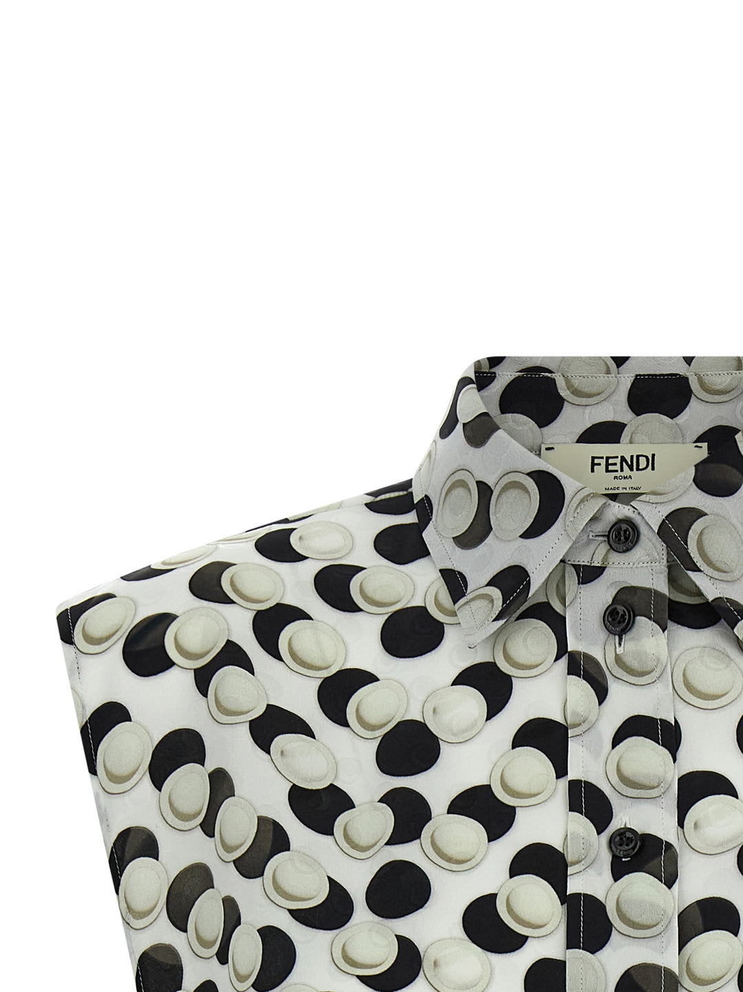 Fendi Polka Dot Crop Top Top - Multicolor | d22f1ddfef61198aa653ac43a84c9d3b30123c68