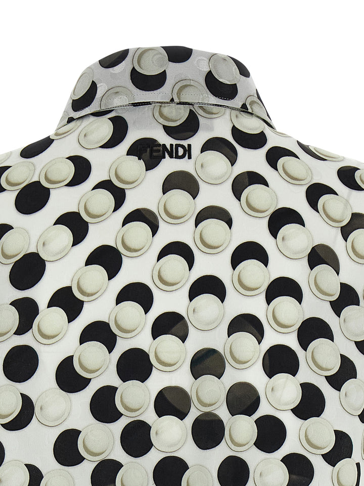 Fendi Polka Dot Crop Top Top - Multicolor | 384742216ce5a108baca0c390f8d566331a77cff