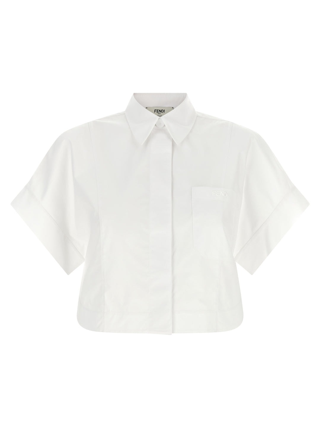 Fendi Maxi Button Shirt Camicie - Bianco | 78dcc7ce34a707d13b1ee1380b253d6e686513a4