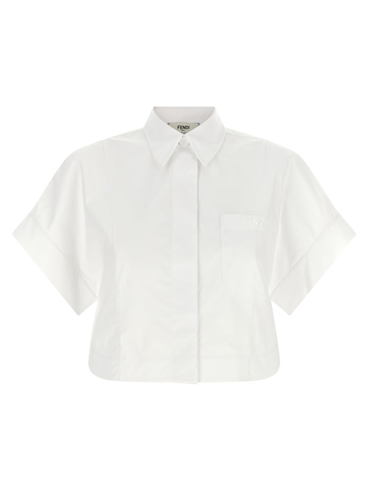 Fendi Maxi Button Shirt Camicie - Bianco | 78dcc7ce34a707d13b1ee1380b253d6e686513a4